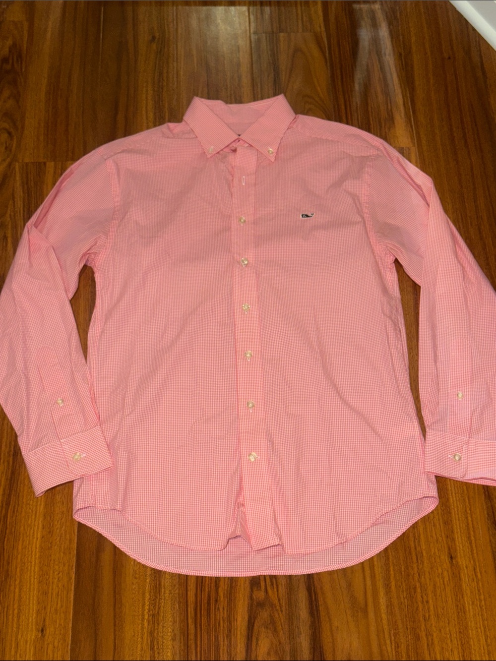 Vineyard Vines Pink Micro-Check Button-Down Dress Shirt